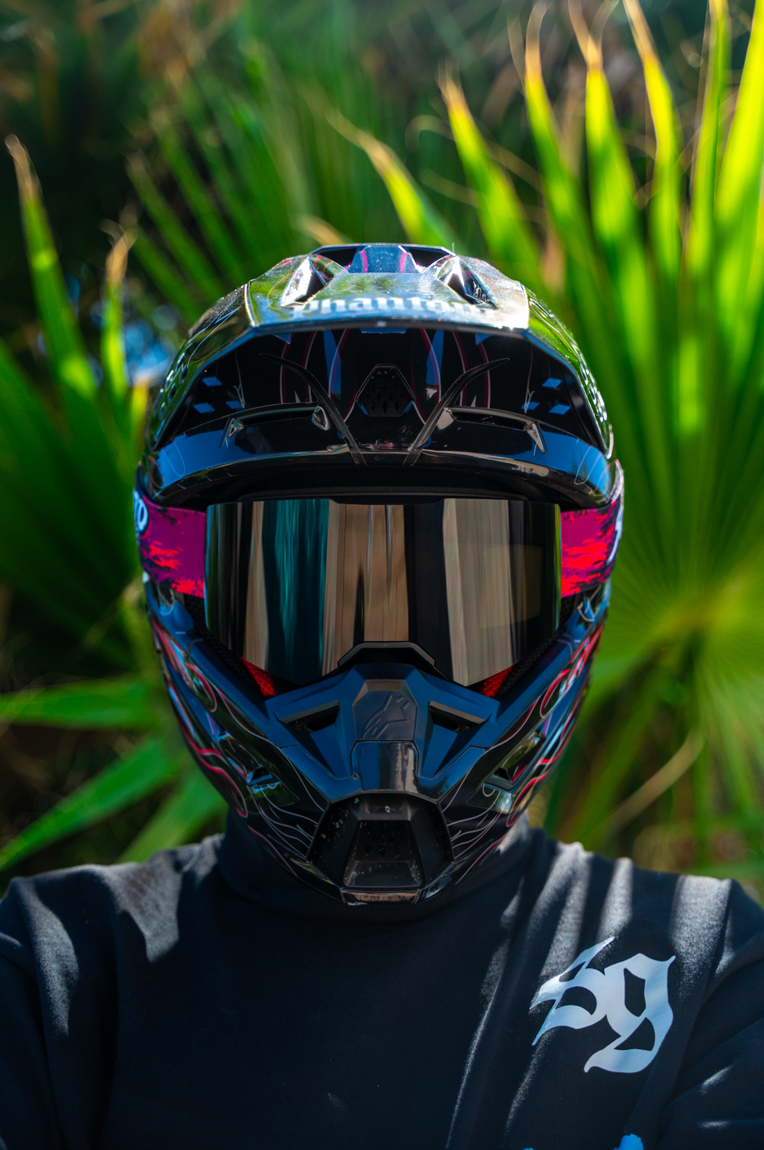 Masque violet Supermotard / Motocross SUPERMOTO GANG®