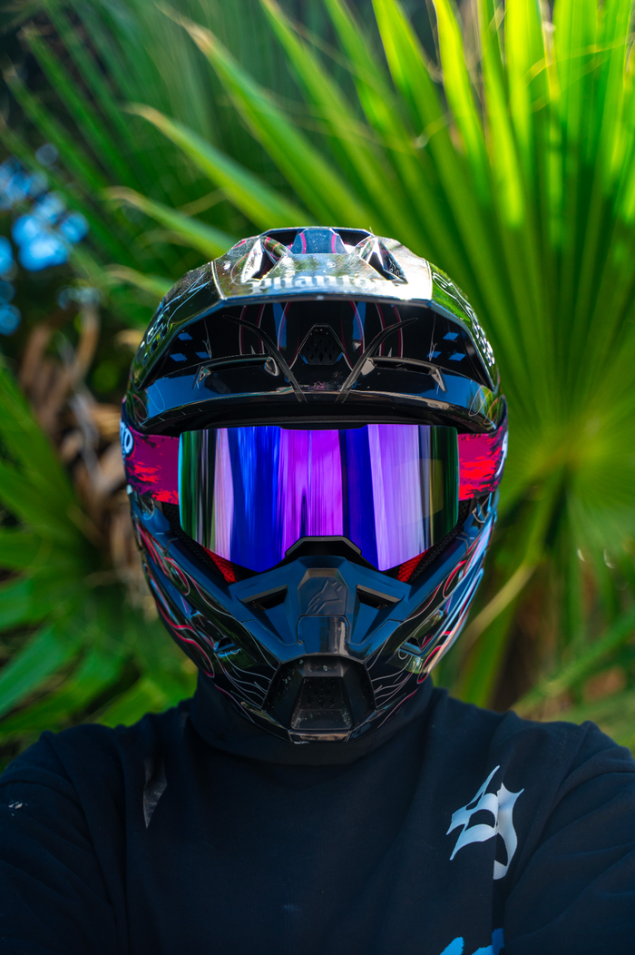Écran iridium violet pour masque SUPERMOTO GANG® — dos