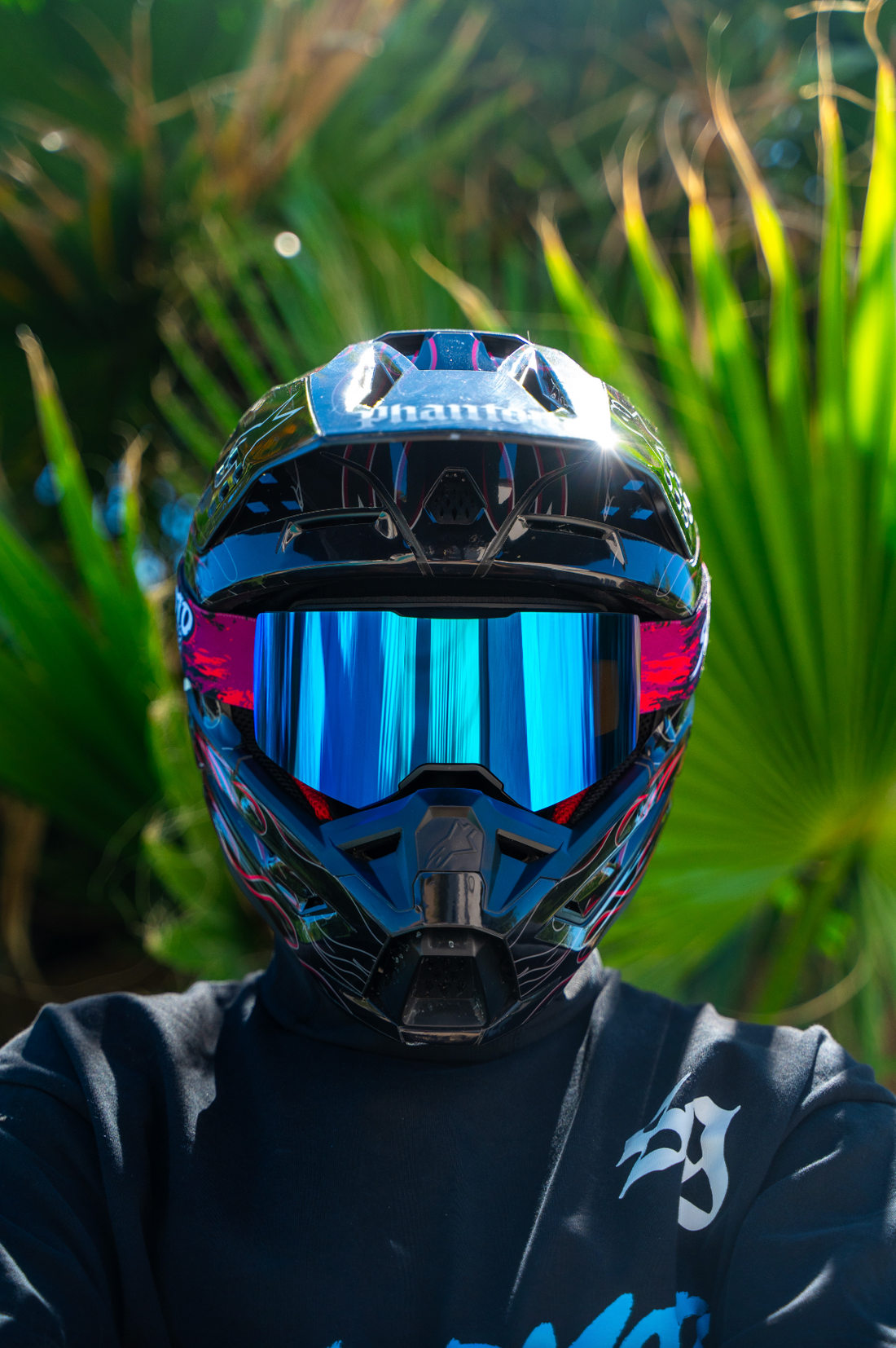 Masque violet Supermotard / Motocross SUPERMOTO GANG®