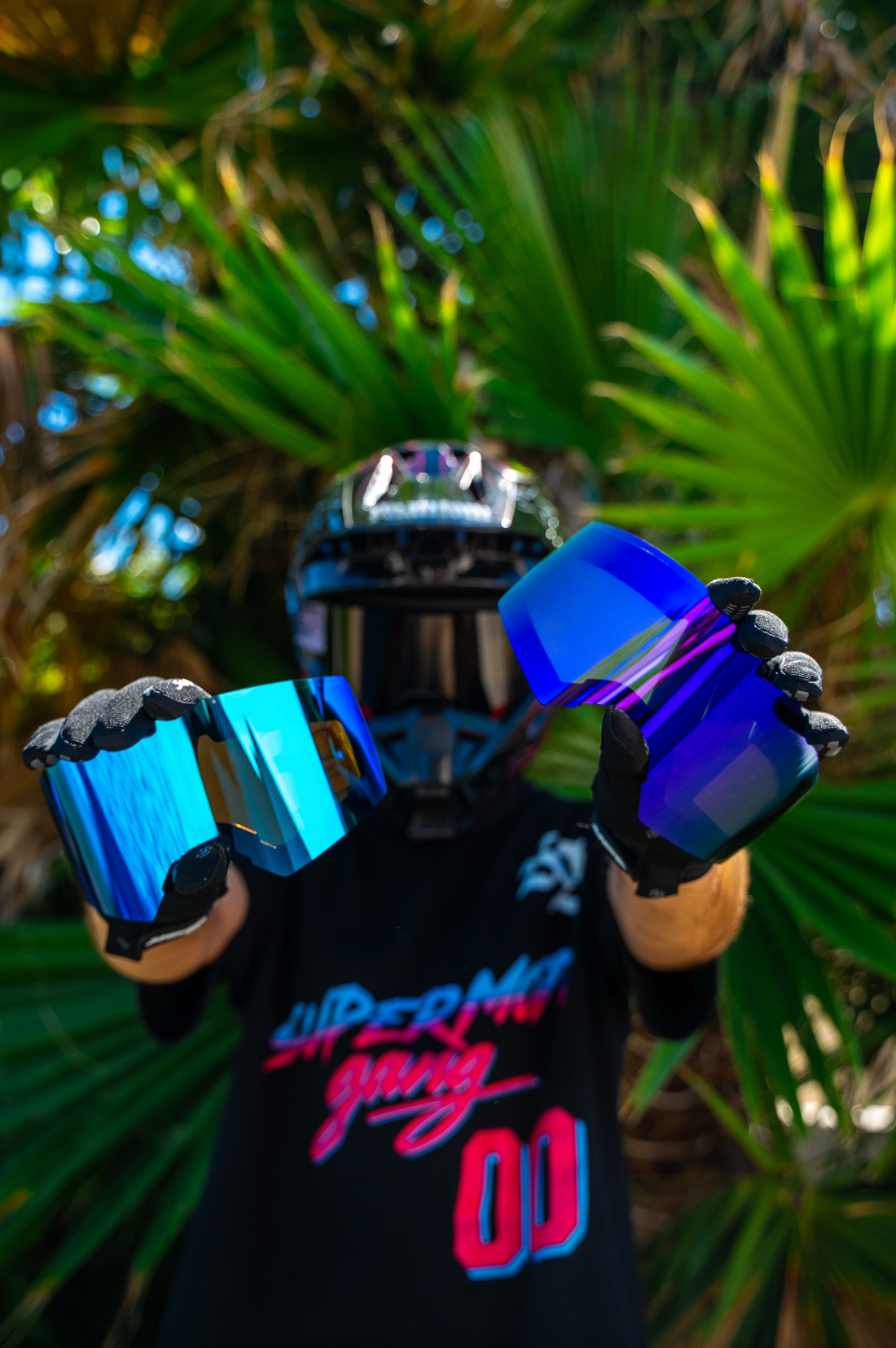 Masque violet Supermotard / Motocross SUPERMOTO GANG®