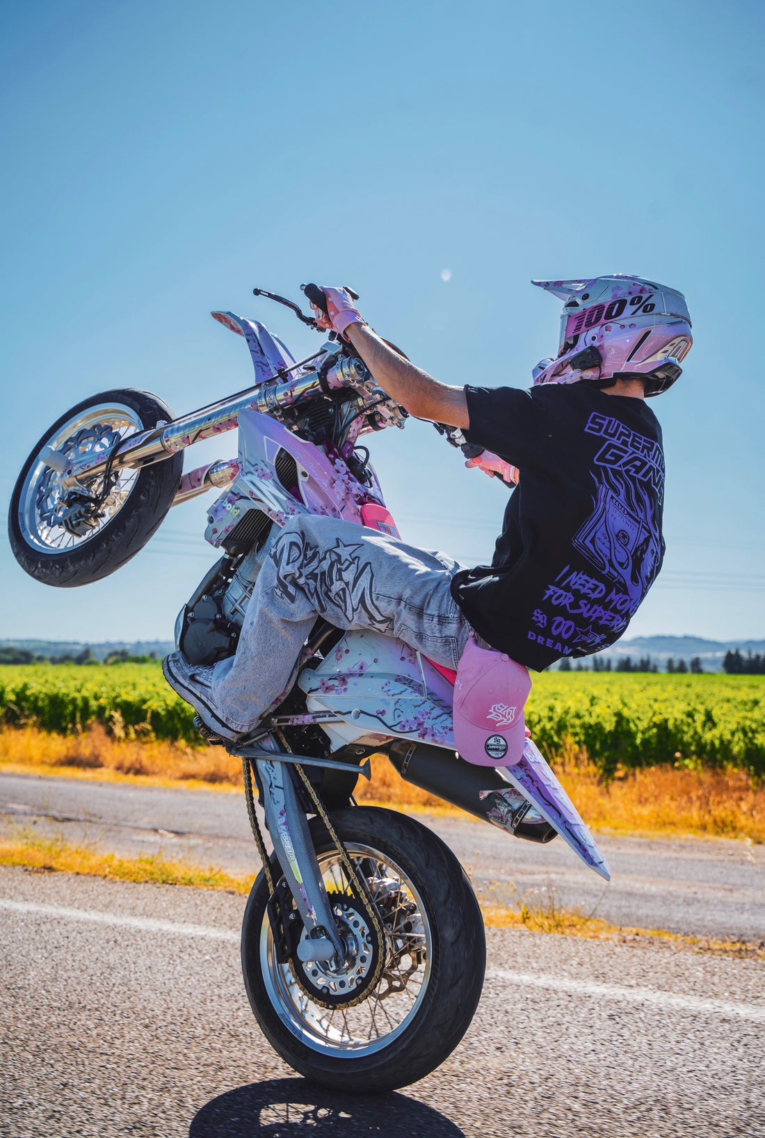 Gants rose SUPERMOTO GANG®