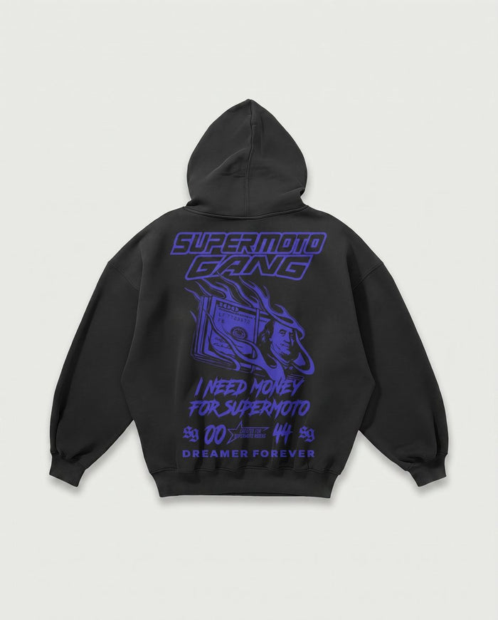 Sweat à capuche MONEY SUPERMOTO GANG® — dos