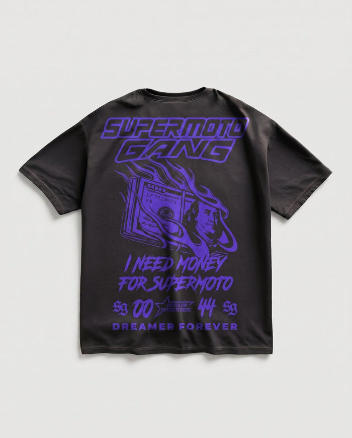 T-shirt MONEY SUPERMOTO GANG® — dos